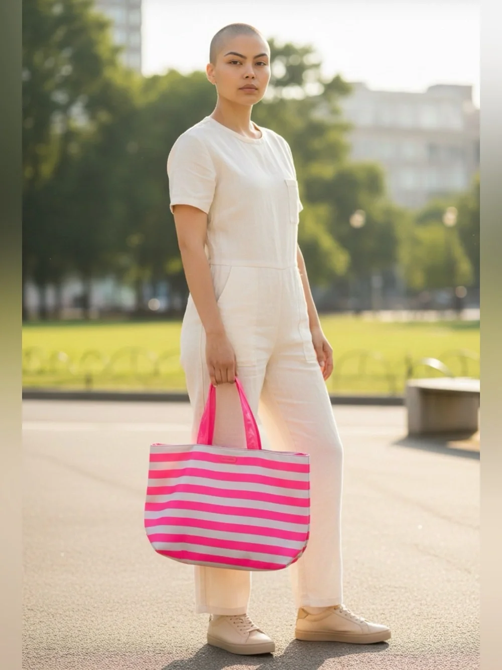 Lancôme striped cosmetic